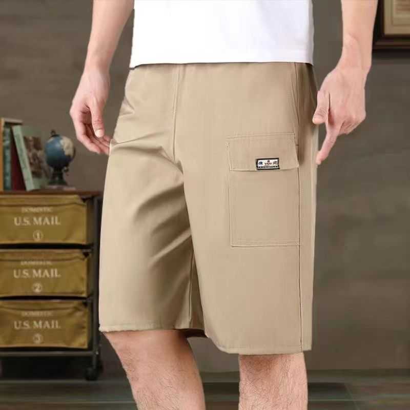 Mens shorts thin design elderly pants elderly five quarter pants for wearing outside big shorts for dad casual shorts for middle-aged wear W250212