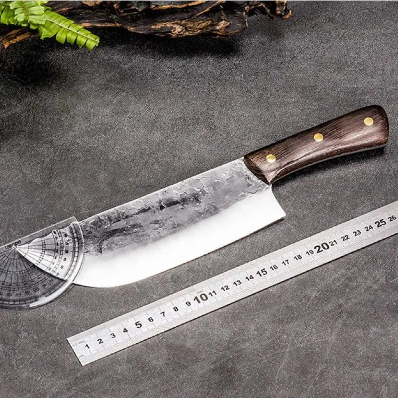 8 inch Handmade Forged Kitchen Knife Butcher Meat Chopping Cleaver Chinese Chef Knife 5CR15 Stainless Steel Machete 250211
