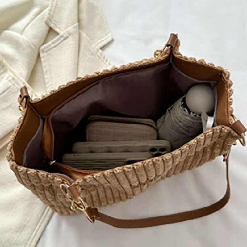 Women's Bags Women Corduroy Bag, Solid Color Handbag, Fixed Shoulder Strap, Large Capacity Simple Multifunctional Design Casual