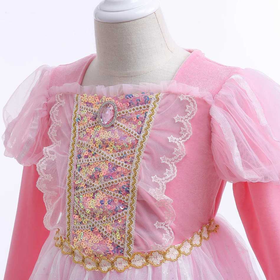 Girls Cosplay Princess Pink Dress Rapunzel Costume Kids d Sequin Prom Gown Christmas Halloween Birthday Par ClothingXJ250117