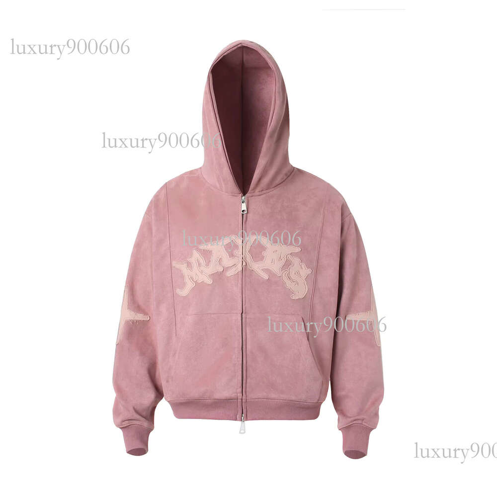 Patch Trend Design American PFNW Suede gewrf Hooded Sweatshirt Jacket Men's Spring 2025 New Zipper Cardigan Outerwear Tide Top 28W5886
