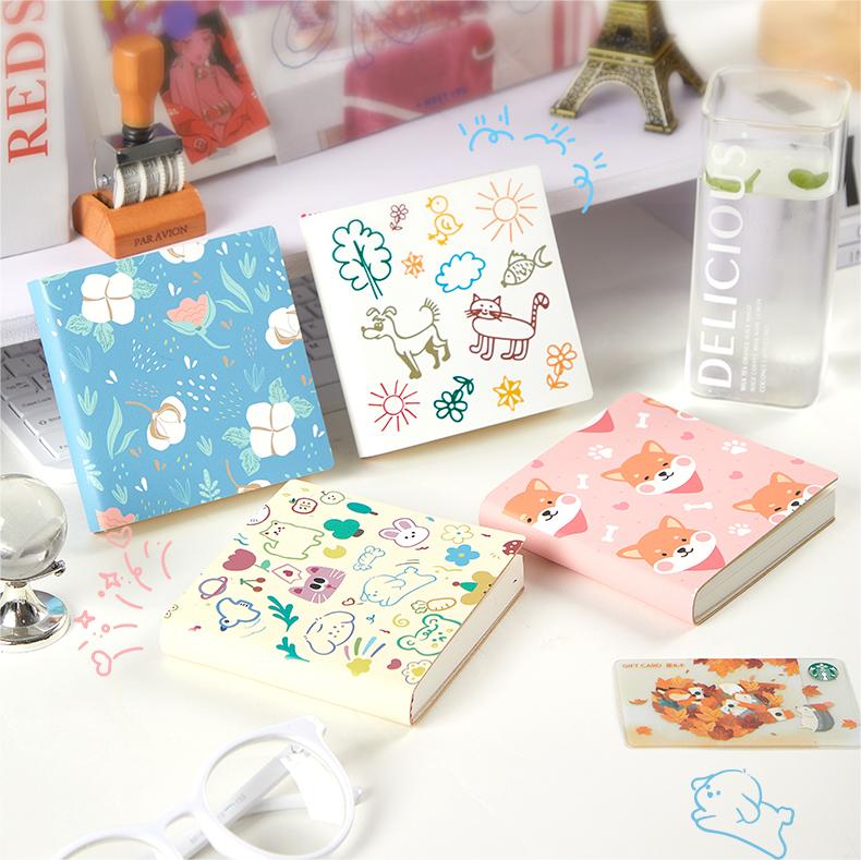 Multi-color Notebook Small Square Cartoon Stamp Book