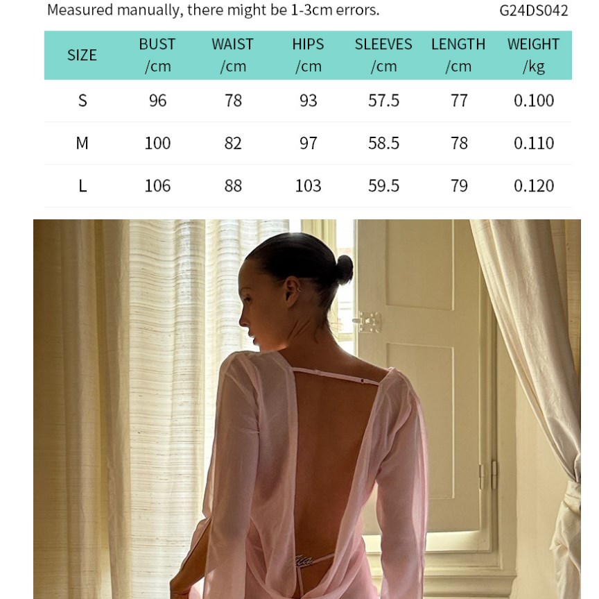 Casual Dresses Women Lingerie Sheer Dresses Exotic Nightgown Mesh Cowl Neck Backless Babydoll Dress Exotic See Through Nightwear Sleepwear