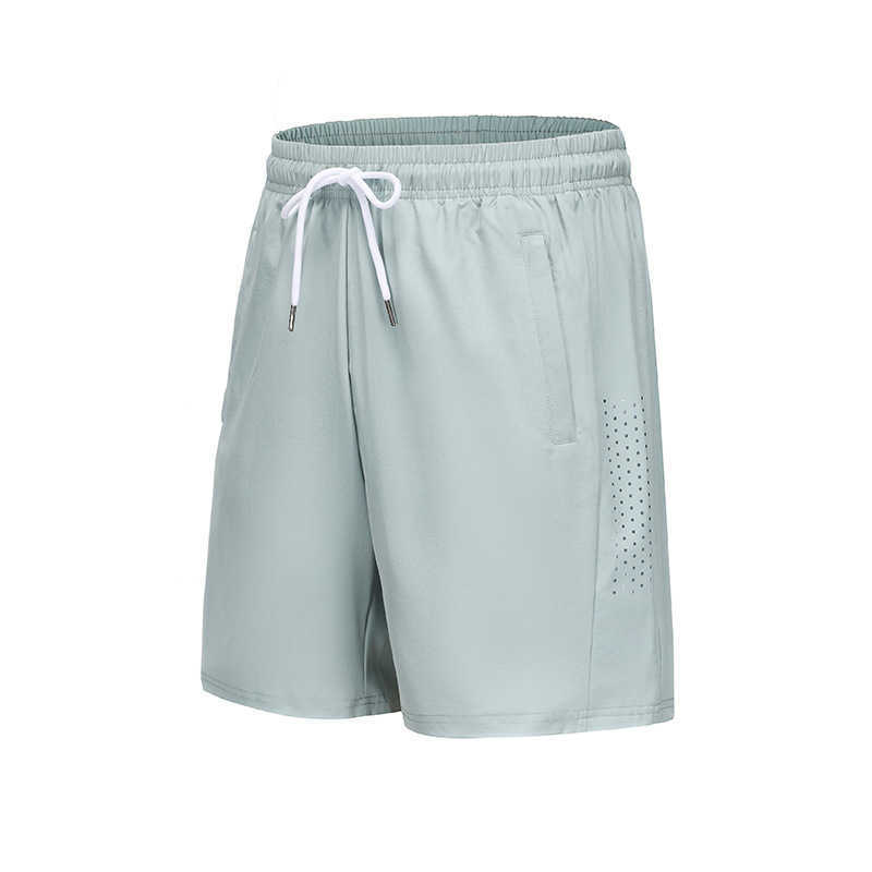 Mens fitness shorts summer ice silk thin fit plus size running speed drying 5-pin casual pants for wearing outside W250212