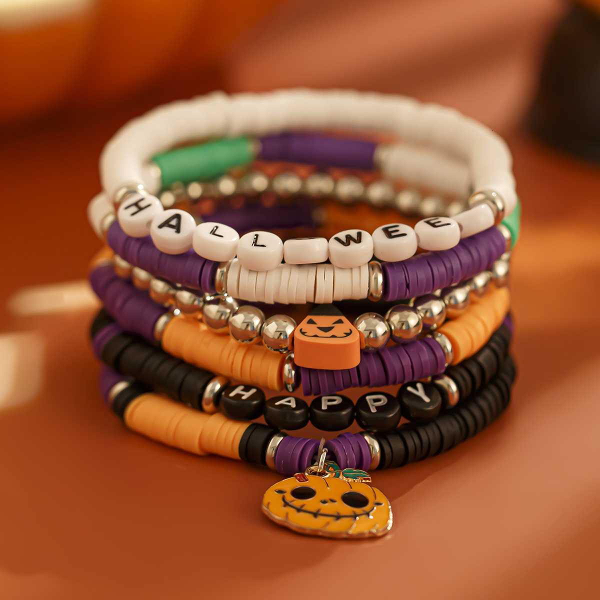 Woman fashion Ceramic Punk Alloy Letter Gothic Style Multi Layer designer Bracelet