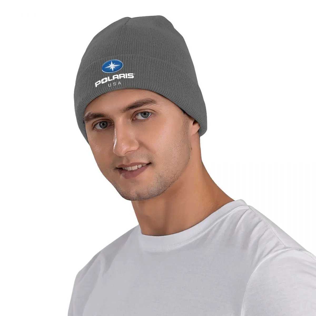 Polaris Warm Knitted Cap Hip Hop Bonnet Hat Autumn Winter Outdoor Beanies Hats for Men Wen Adt X250212