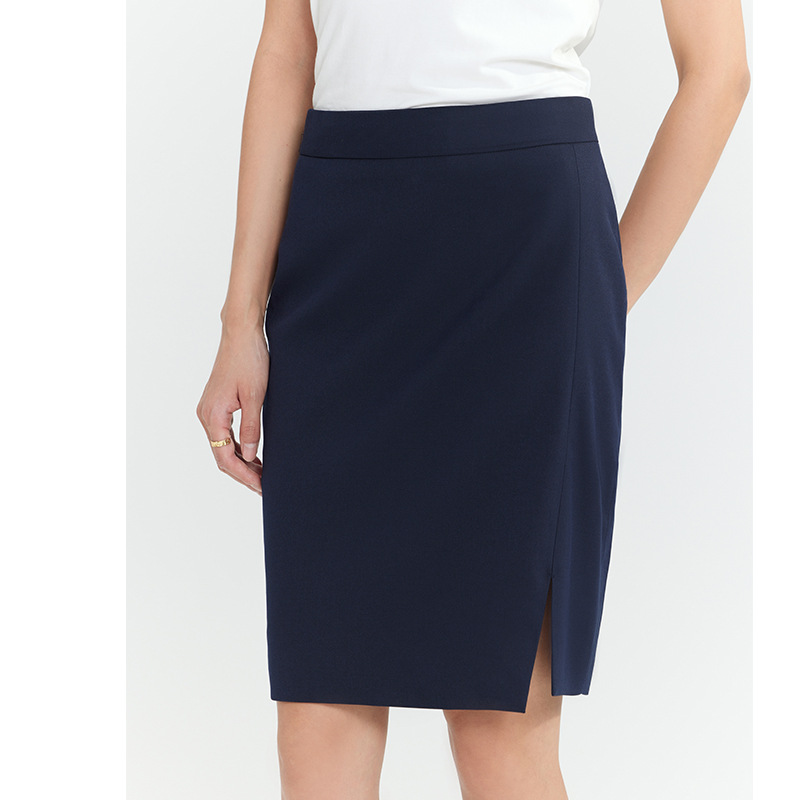 K6175 Suit skirt slim fit mid-length white-collar interview hip skirt art examination institution left slit skirt