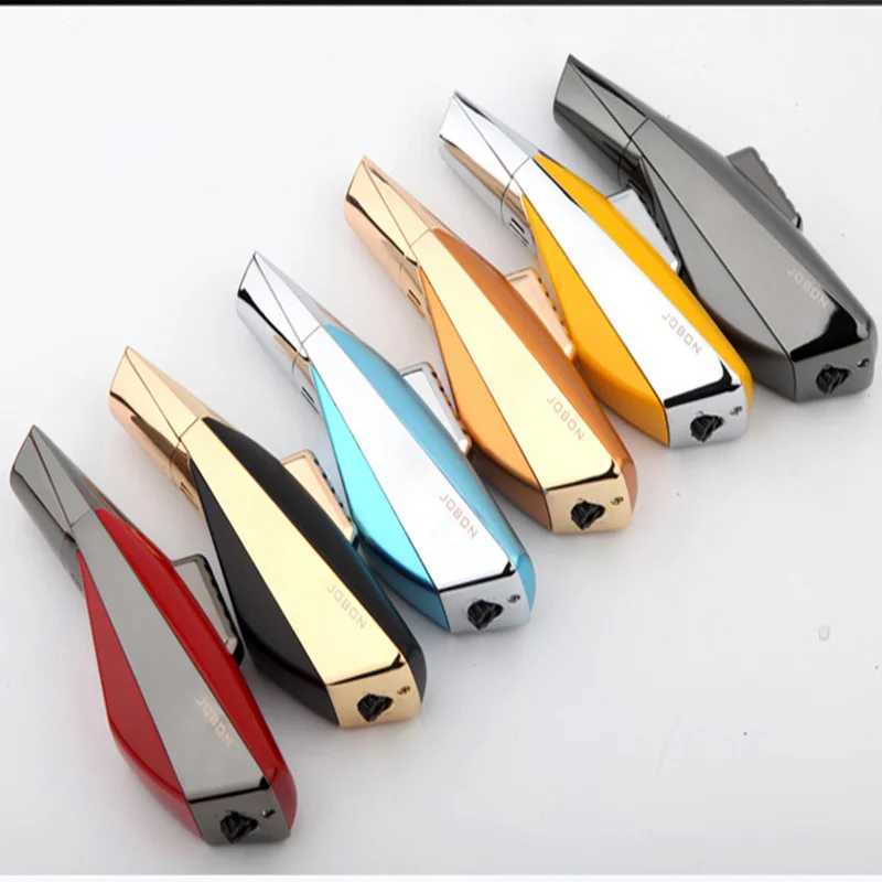 JOBON Fashion Cigar Jet Lighter Blue Flame Windproof Refillable Lighters Gift for FriendT250211