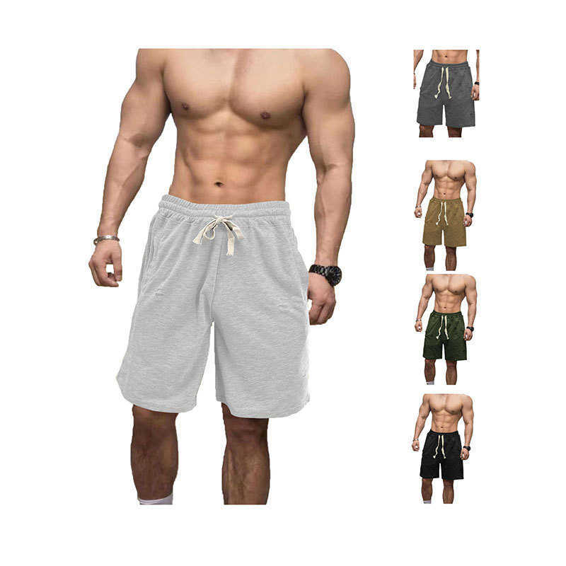 2024 Summer Thin Mens Shorts Solid Color Shorts Loose Breathable Casual Pentagram Pants Trendy Style W250212