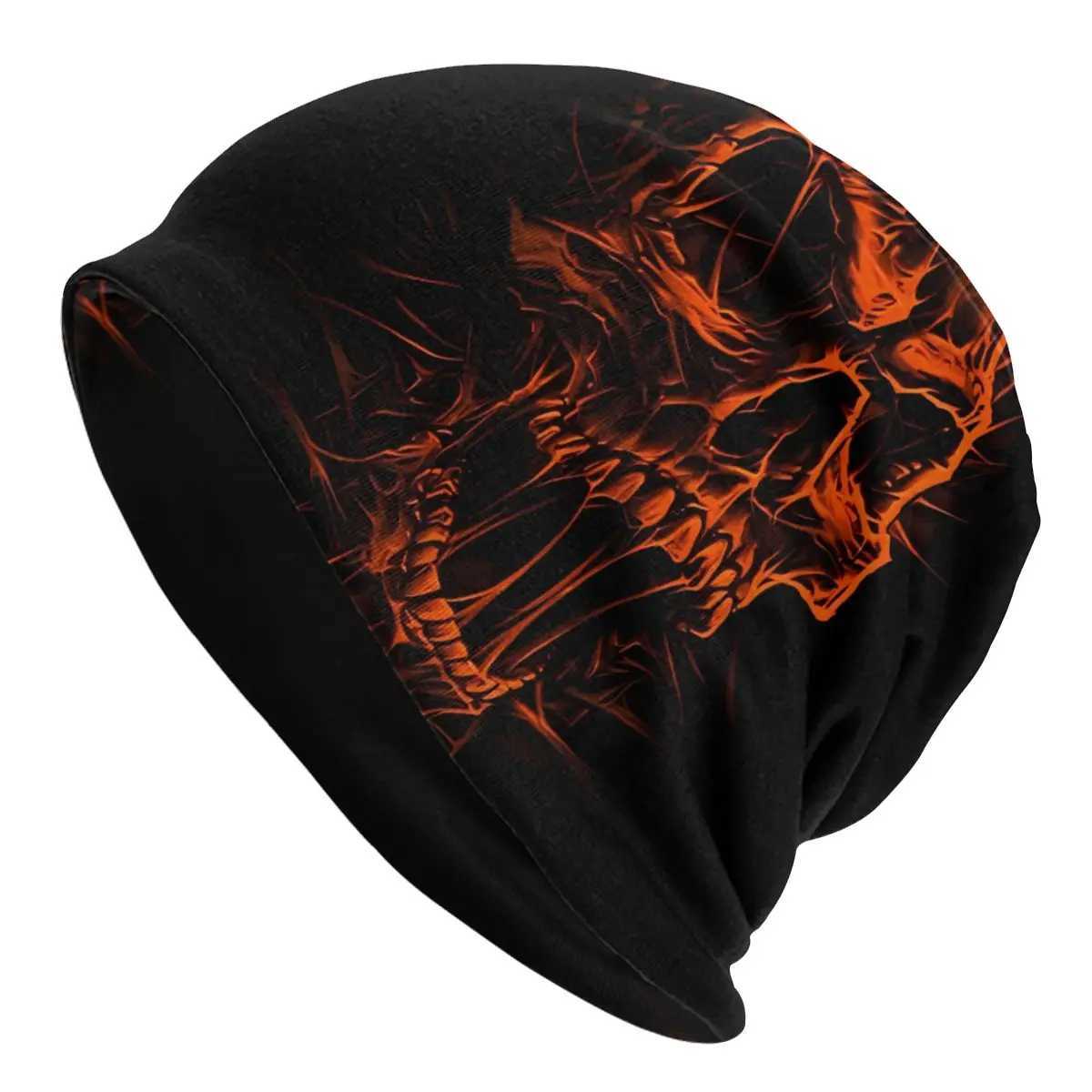 Skull Bone Fashion Hat Red Skull Thin Hat Hat Hat Fashionable Skull Bean Hat Wen Mens Ear Cuffs X250212