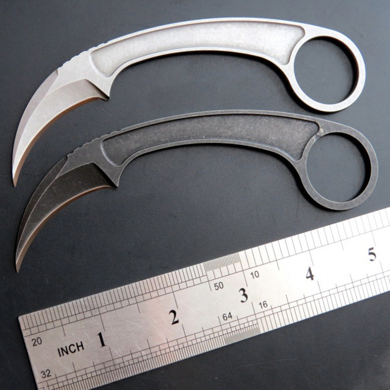 D2 steel CS GO Creative Mini Claw Knife Fixed blade K sheath Karambit hunting outdoor survival camping straight knife CUP25021204