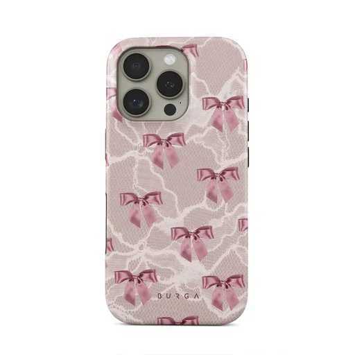 BURGA Cute Bows Phone Case for iPhone 16 15 14 13 12 11 Pro Max X XS XR XSMax 7 8 Plus Glossy Film Hard PC Cover Z250211