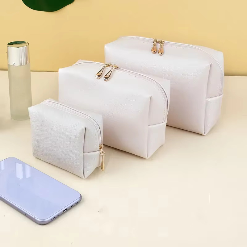 PU Leather Travel Cosmetic Bag Makeup BagTravel Wash Toiletry Organizer Purse Storage Handbag for Women Girls Make Up Pouch swissmilitary