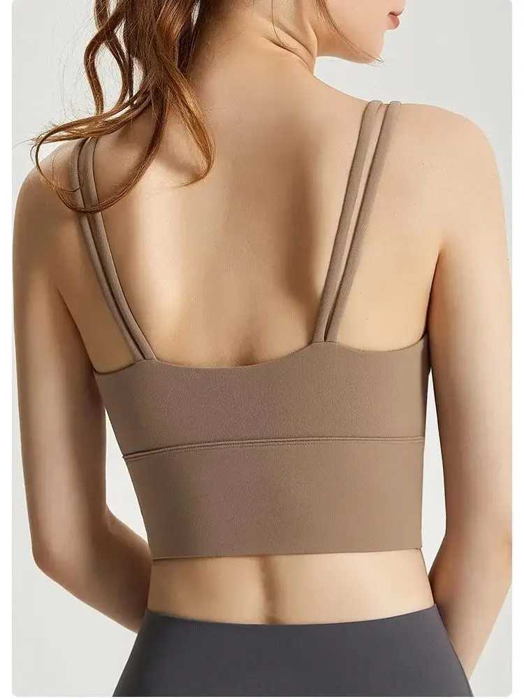 Professional Yoga Camisole Fixed Chest Mat Sports Underwear Womens Shockproof Breathable Beauty Vest Bra Running Top Gym BraXJ250212