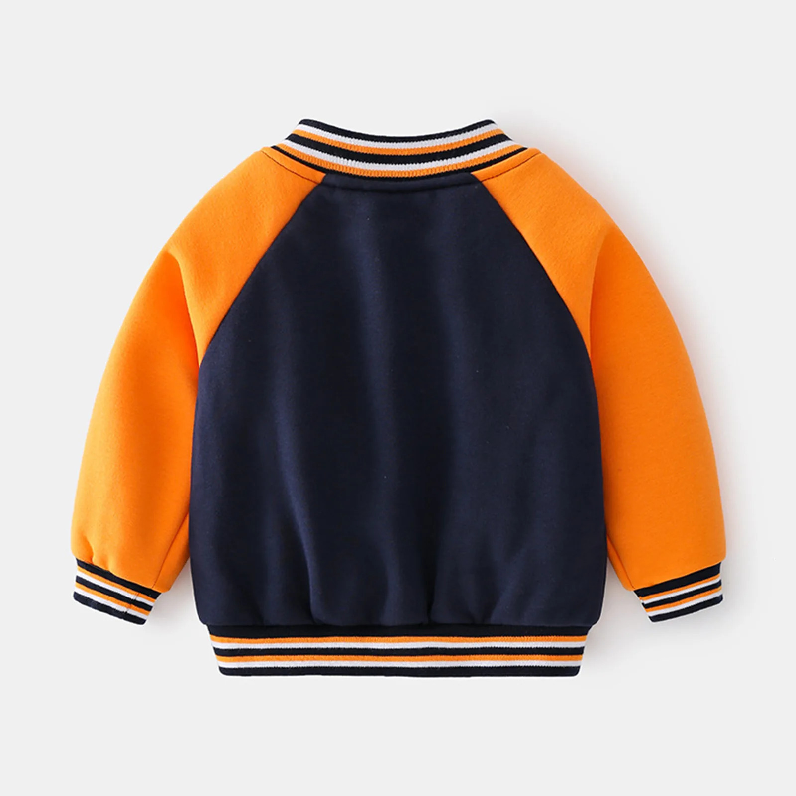 Toddler Kids Boys Baseball Jacket Long Sleeve Buttons Color Block Pockets Letter Embroidery Bomber Coat Outerwear Schooling Wear 250211