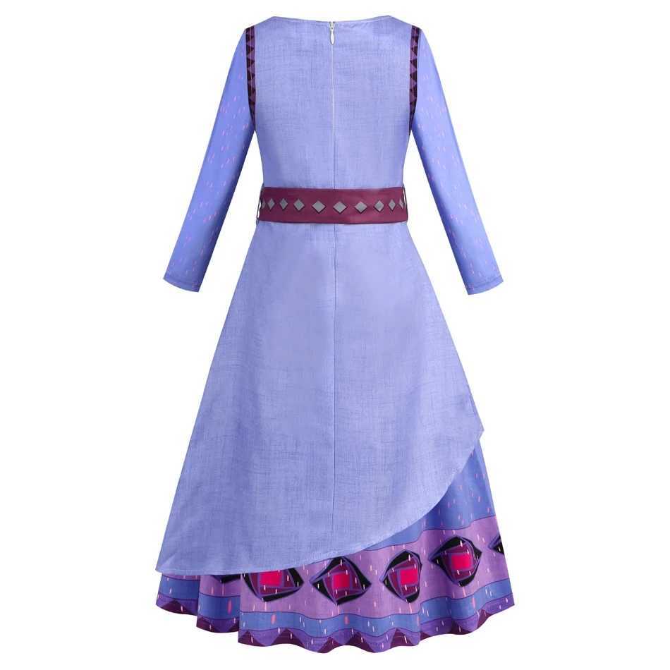 Asha Dress Children Cosplay Costume Halloween Princess Theme Par Outfits 3 Pcs Sets Role Playing Clothes Fantasy GownXJ250117