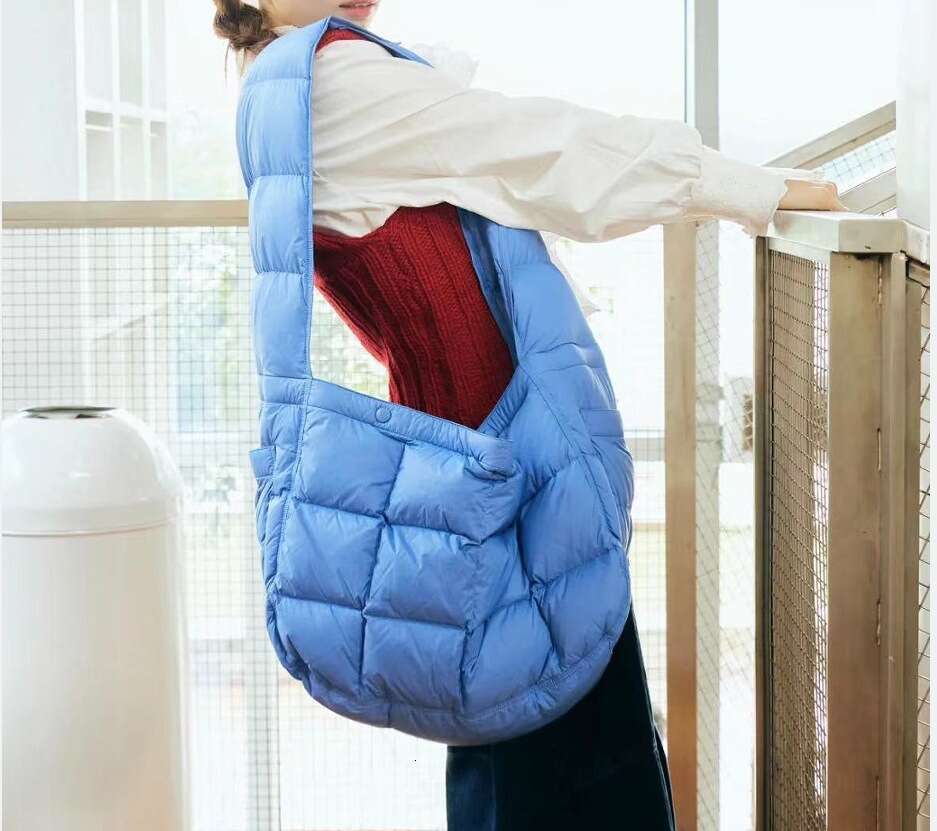 New Korean Cloud Down Large Capacity Women's Casual Versatile Folded Puff Cotton Coat Bag Single Shoulder Crossbody Bags