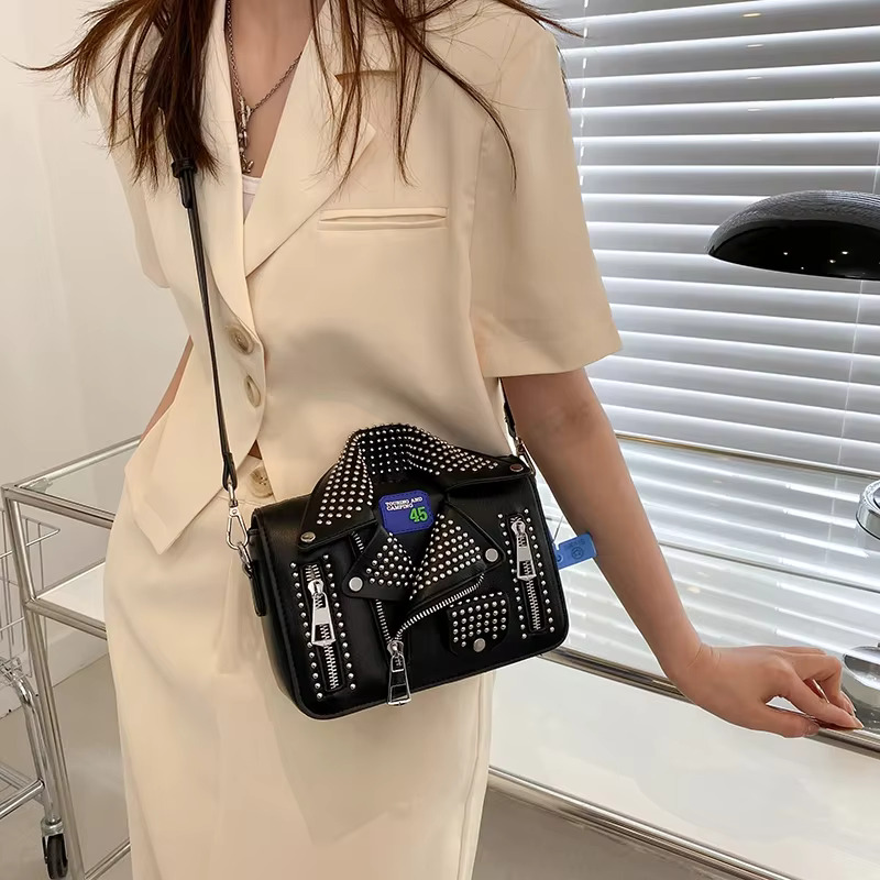Branded Jackets Bags For Women Fashion Studded Crossbody Personality Purses And Handbag Designer Shoulder Bag Top Backpacks