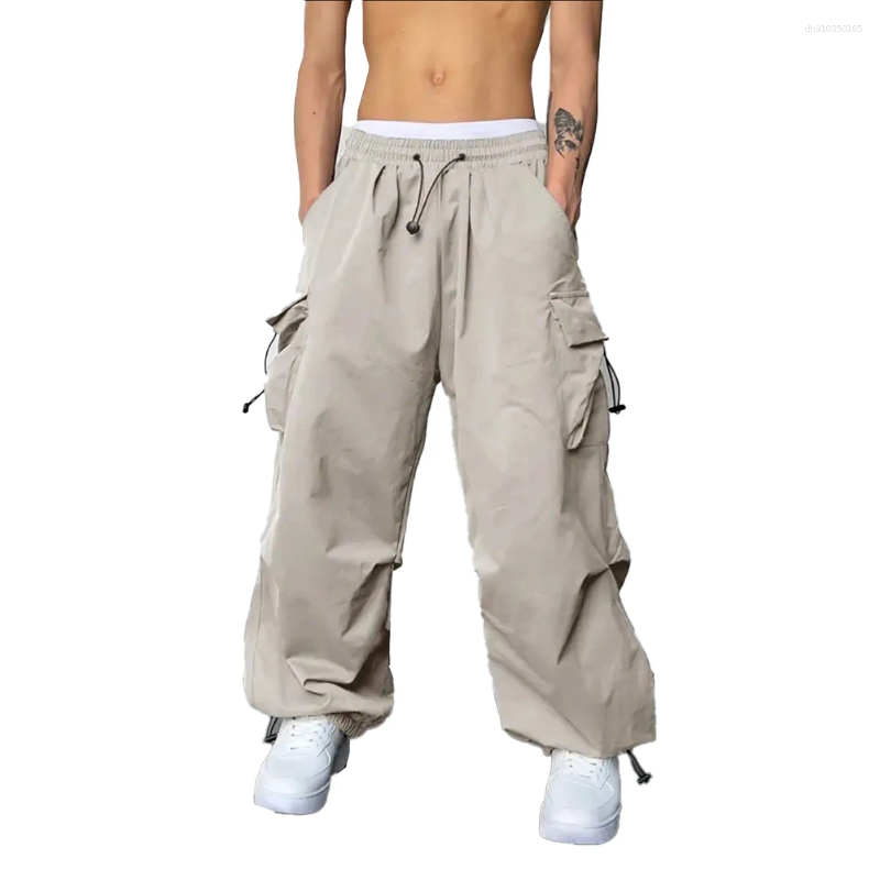 Men's Pants Men Streetwear Vintage Y2k Hip Hop Wide Leg Jogger Baggy Casual Sweatpants Classic Oversized Cargo Parachute