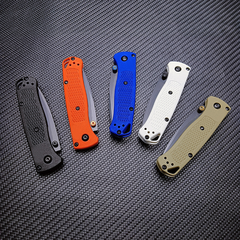 Models Mini Bugout AXIS Folding Knife S V Plain Blade Grivory Handles BK