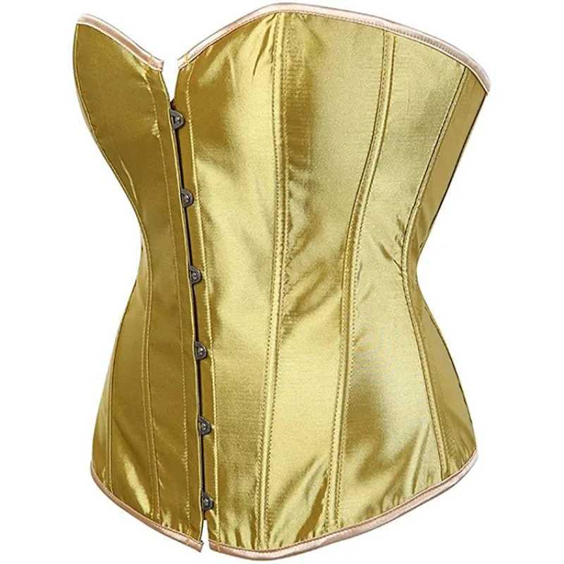 Sexy Satin Body Shaper Underbust Corset Women Steampunk Bustier Top Lingerie Gothic Waist Trainer Shapewear Underwear ClothesXJ250212