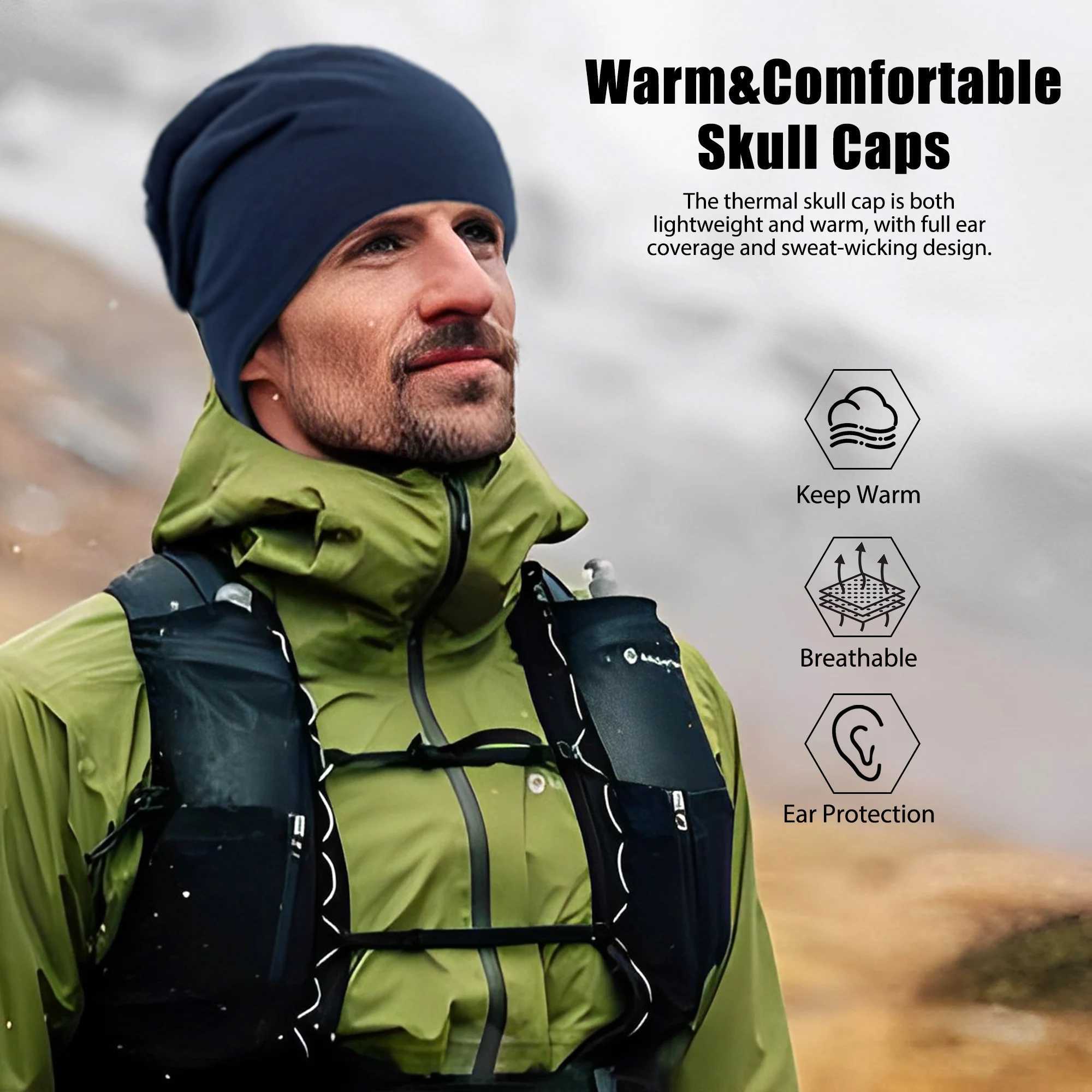 1Pack Solid Color Unisex Mens Slouchy Beanie Hip-Hop Soft Cotton Cap Lightweight Running Beanie Adt Dwarf Hat X250212