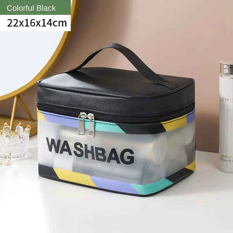 Frosted Large Capacity Waterproof Wash Cosmetic Storage Portable Makeup Travel Bag swissmilitary
