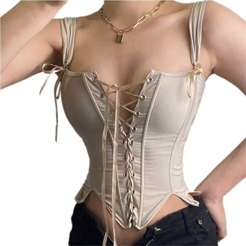 Sexy Corset Top Ladies Shaper Blusas Waist Trainer Underbust Lolita Bustier Bandage Corsets Women Lingerie Streetwear ClothesXJ250212