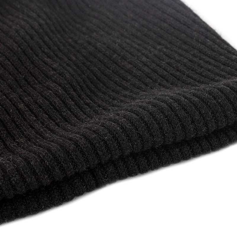 Geebro Wen Fashion Stretch Ribbed Slouchy Beanies Hat Men Winter Autumn Baggy Spring Striped Knitted Sklies Warm Hats Caps X250212