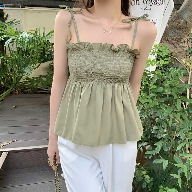 2024 New Solid Color Fashion Women Hotsweet Basics Backless Casual Y2k Camis Sexy Clothes Ele TopXJ250212