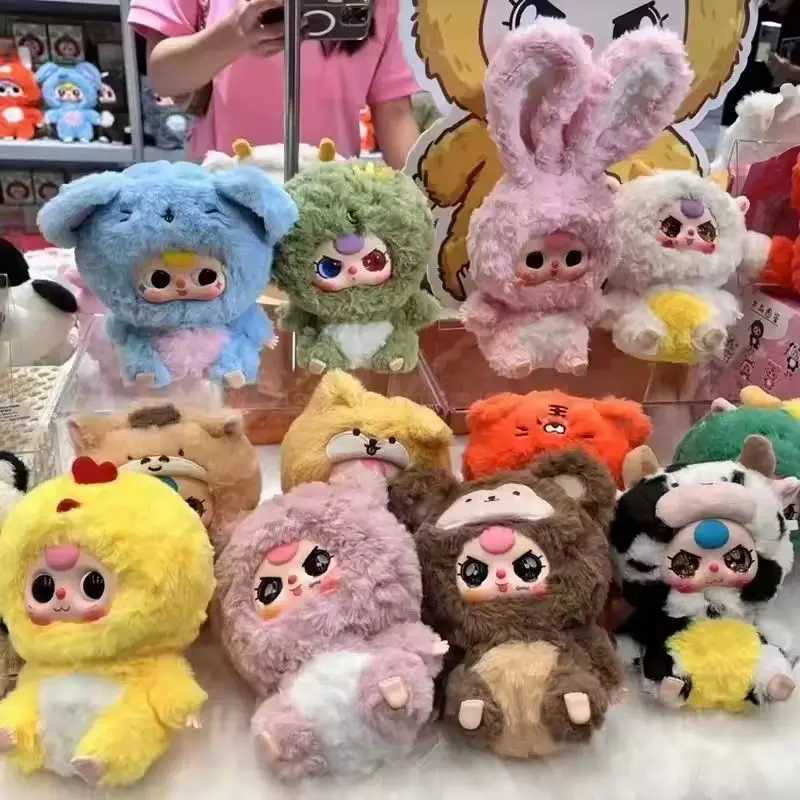 Baby Three 12 Chinese Zodiac Series Blind Box Toys Mystery Box Cajas Misteriosas Anime Figures Kaii Dolls For Girls Gift ToysXJ250212