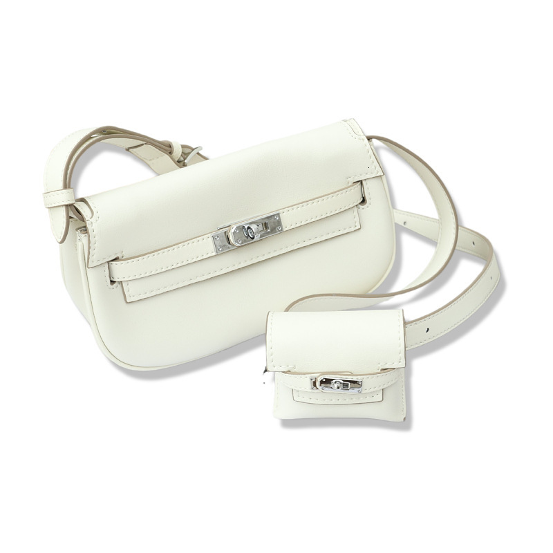 20254 New Genuine Leather Moove Kelly Zongzi Two In One Mini Designer One Shoulder Oblique Multi Functional Saddle Bag