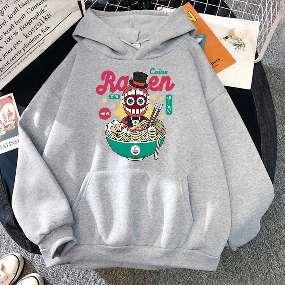 Cute Bunny Rabbit Noodles Graphic Pullovers Digital Circus Jax Ramen Printed Hoodie Fashion Women Funny Caine Pomni Sweatshirt X250212