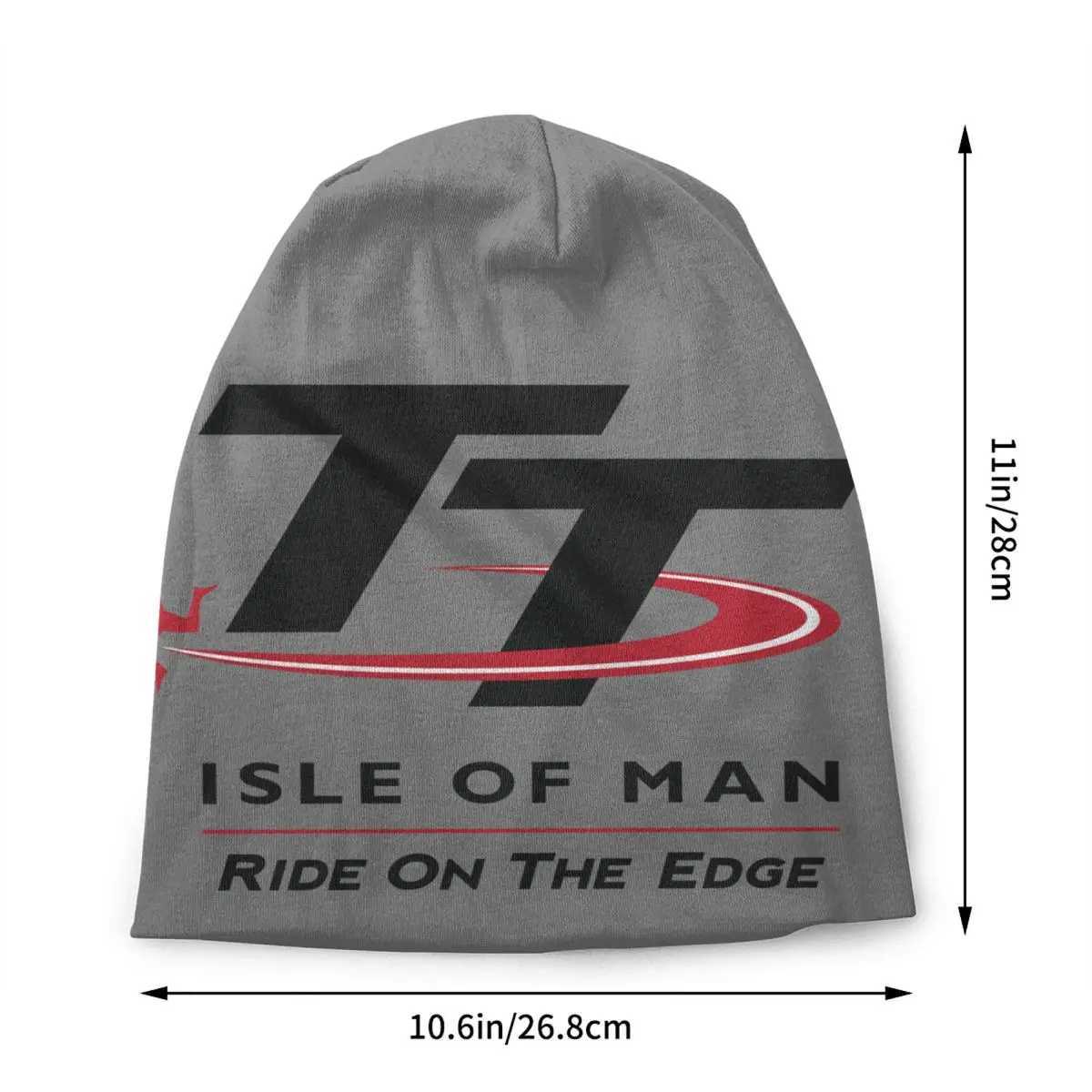 Cust Isle Of Man TT Sklies Beanies Caps Cool Winter Warm Men Knitting Hat Unisex Adt Motorcycle Bonnet Hats X250212