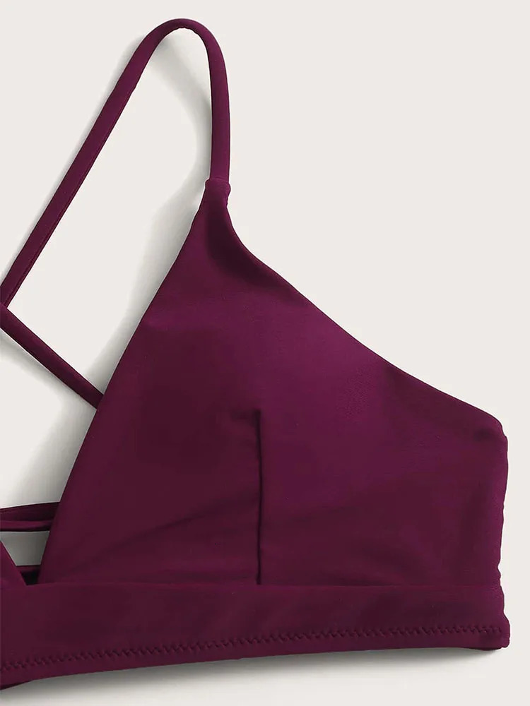 Sexy Bandeau Bikini Set Womens Flower Random Printing Push up Swimsuit Beach Wear Apron 250211Z