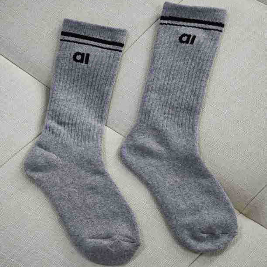 Men's Designer Embroidery Socks: Breathable Cotton Fashion Sports Socks