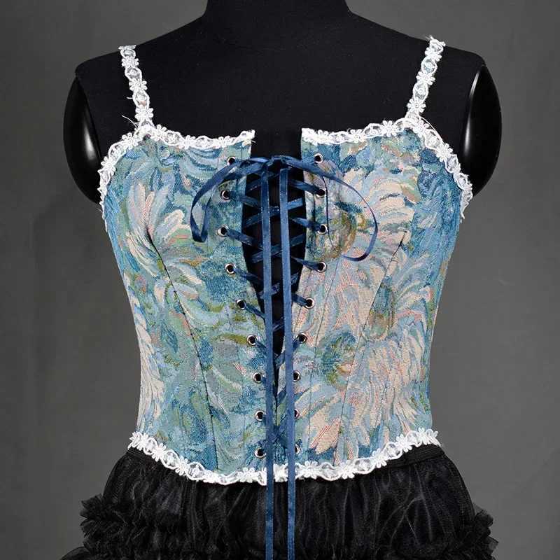 Fashion Lolita Shirt Women Tank Tops Camis Harajuku Vintage y2k Corset Woman Clothing Blusas Sexy Ladies Crop Top Camiseta jerXJ250212