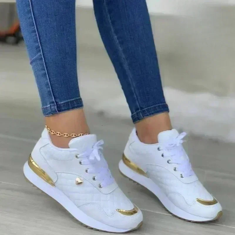 2025 Womens Mesh Sneakers Patchwork Lace Up Flat Shoes for Women Lightweight Female Shoes Classic Versatile Zapatillas De Mujer 250208