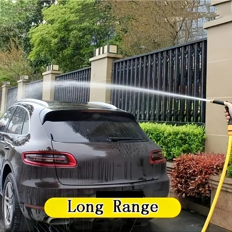 Adjustable Nozzle Metal Hose Attachment for Superior Cleaning Performance in Gardens and Driveways