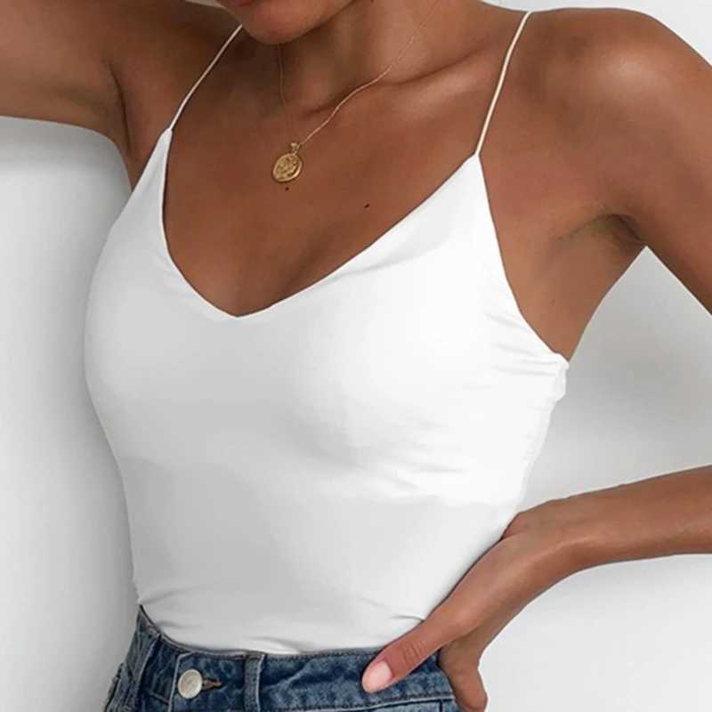 Women Thin Wild Solid Camis Vest Women Tank Tops Fe 2023 Summer Sexy Strap Basic Tops Slim Sveless CamisoleXJ250212