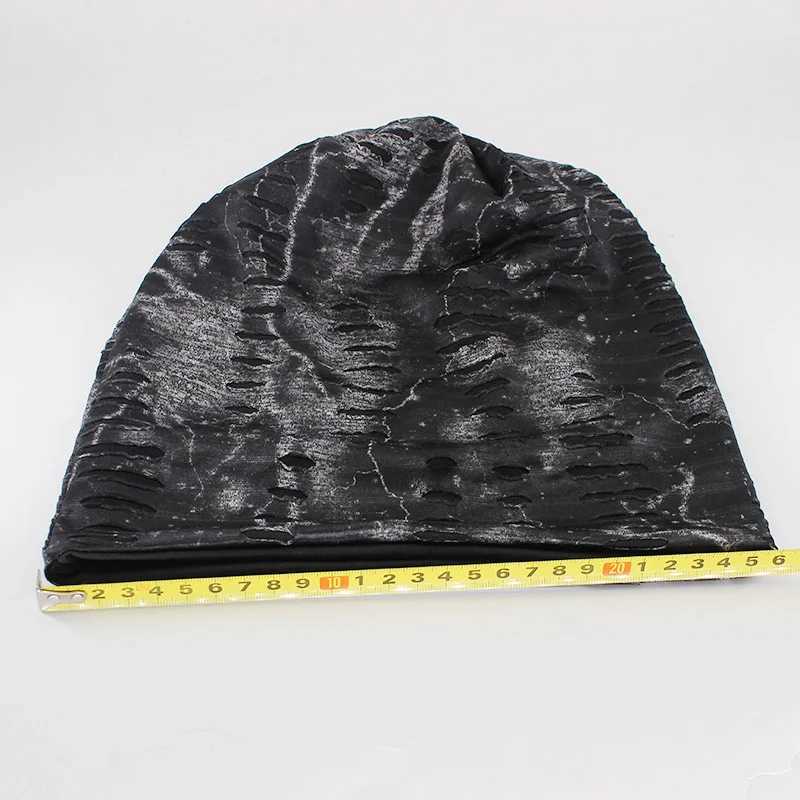 HLEISXI Men Hip Hop Fashion Beanies Sklies Spring Warm Thin M Brand Hole Casual Hat Outdoor Adt Wens New Hats X250212