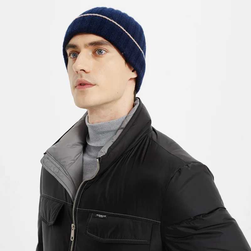 Beanie Men Winter Hat Wool Knit Autumn Warm Skiing Accessory For Outdoor Sports X250212