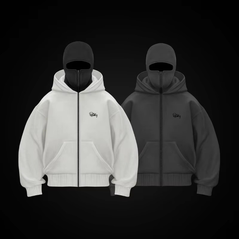 Y2k Gothic Men's Hoodie Hooded Zipper Jacket Hip Hop Star Printing Oversized Fashion Punk Streetwear Haruku Vintage Sweatshirt