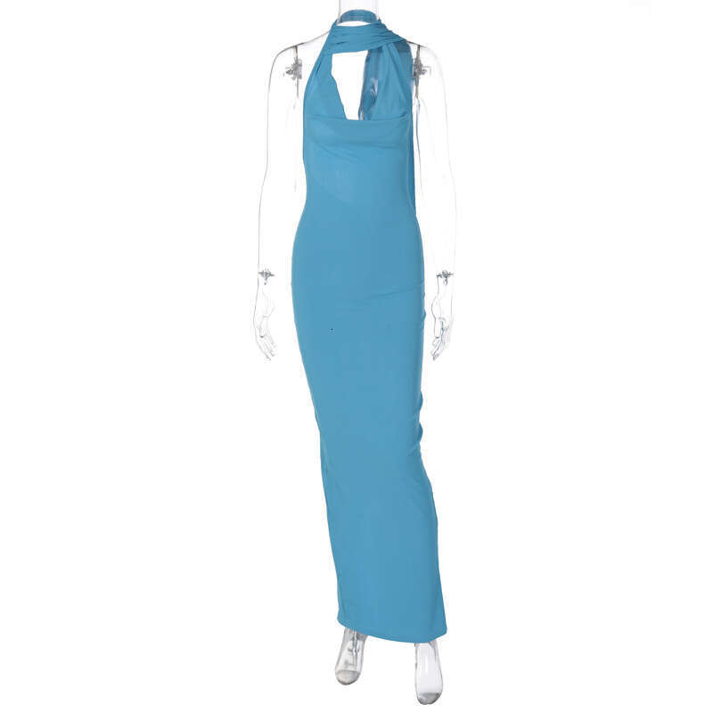 Women's summer product sexy backless slit irregular slim fit dress women's wholesale 2025 temperament versatile new trend clothing ins