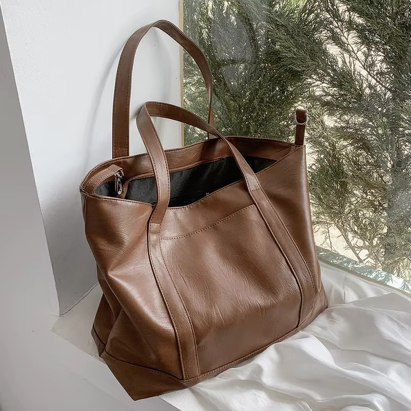 Simple Large Capacity Handbag Fashion Female Summer New Trendy High-Quality Western Style Shoulder Bag Net Red Tote Bags