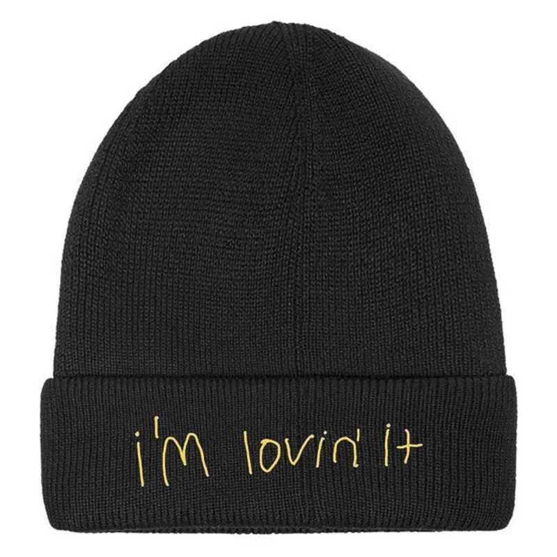 New trend I like it. Bini cotton embroidery winter knitted hat Sklies coffee hat skiing X2502121