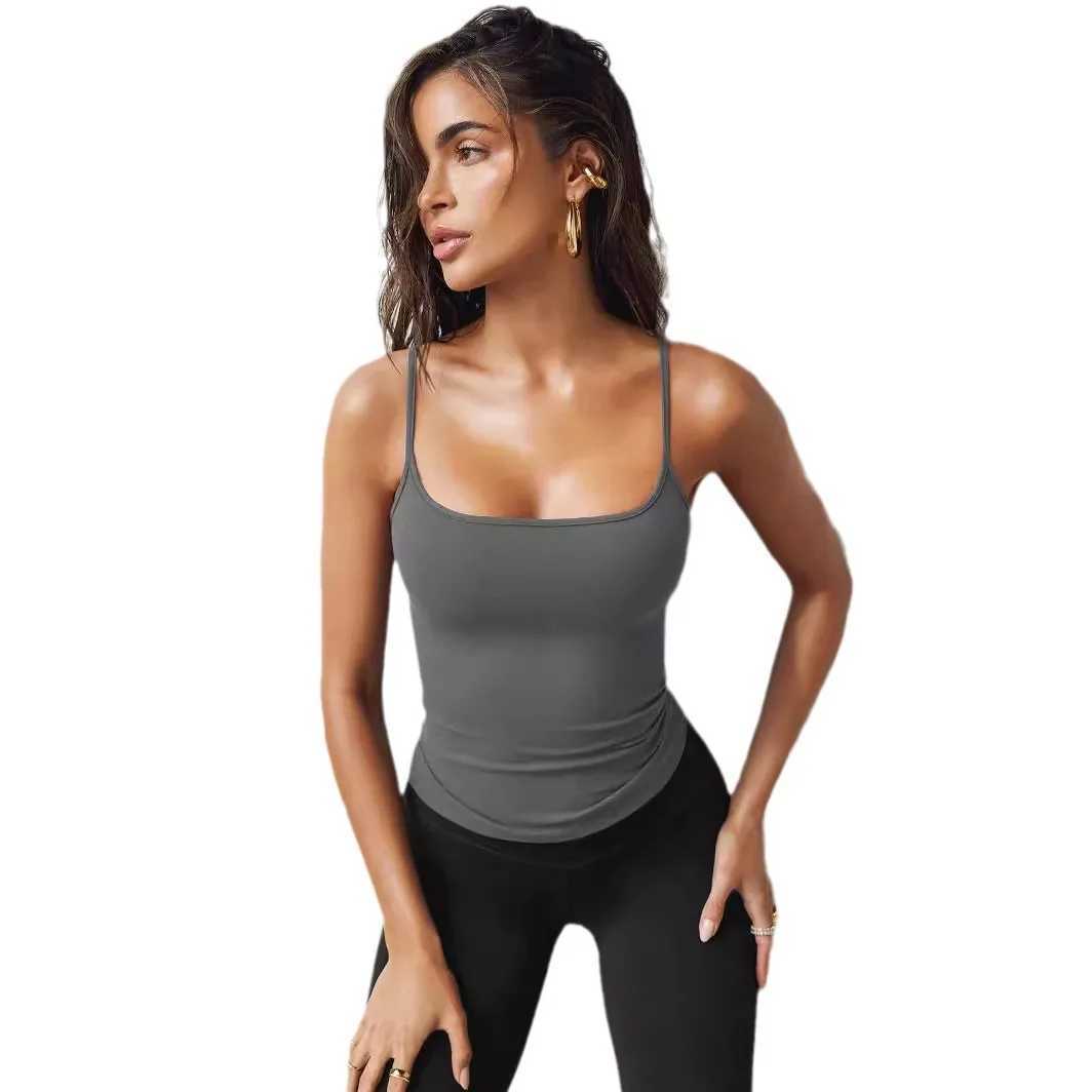 Women Fashion Solid Camis Top Straps Backless Sveless Tank Tops Low Collar Slim Fe Y2k Vintage Black Wine Red Thin TopsXJ250212