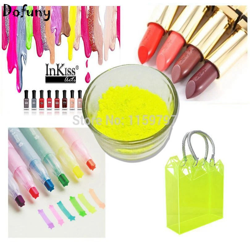 500g Neon Fluorescent Nail Powder DIY Soap Cosmetic Paint Pigment in Pink Yellow White Orange Blue Rose - Drawing Pigments 250208