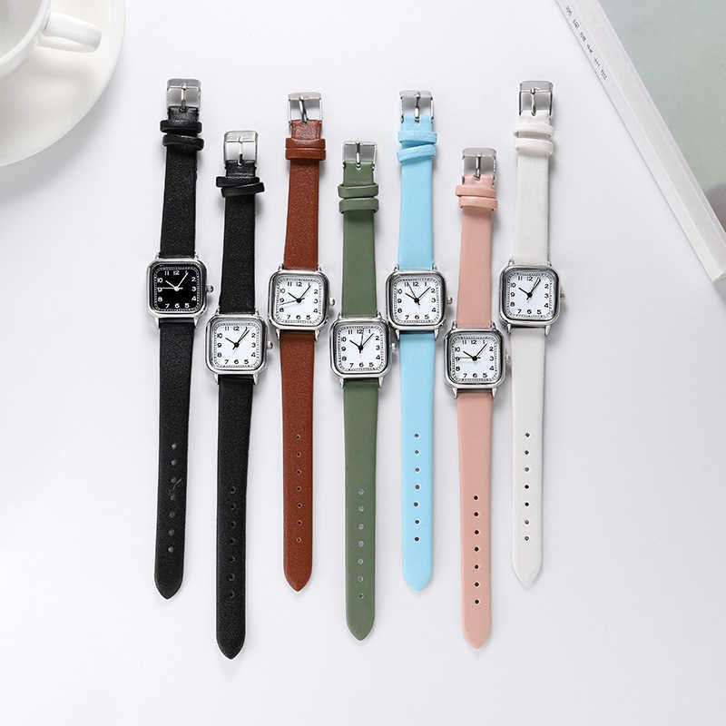 Tiktok Fashion Drainage Women Fashion Girl Square Watch Student Small Square Watch W250212