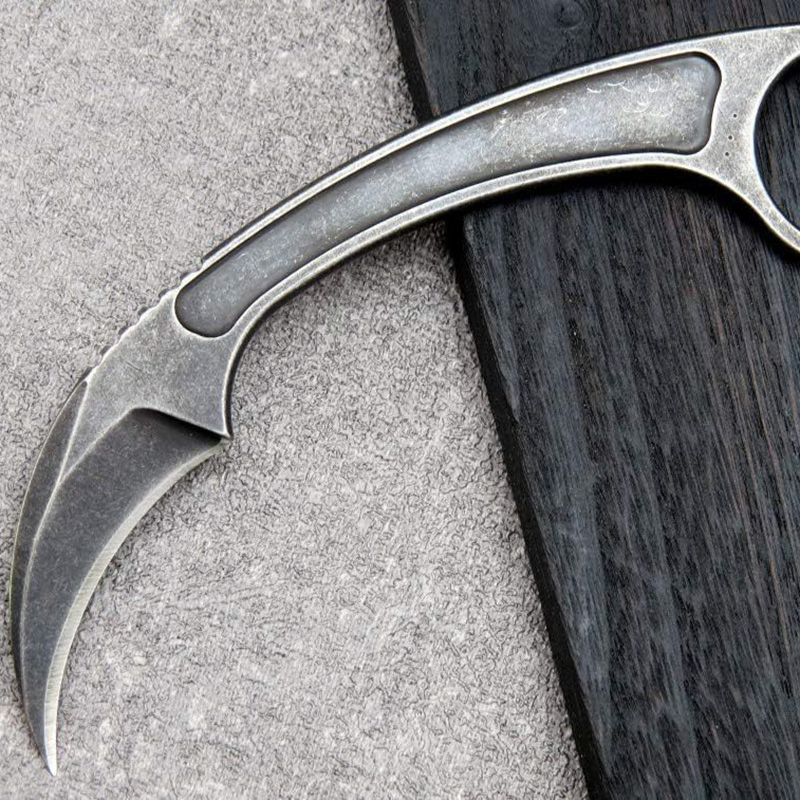Claw Knife D2-Steel CS-GO Creative Mini Fixed-Blade Karambit Hunting Outdoor Survival Camping K-Sheath Tactical Tool